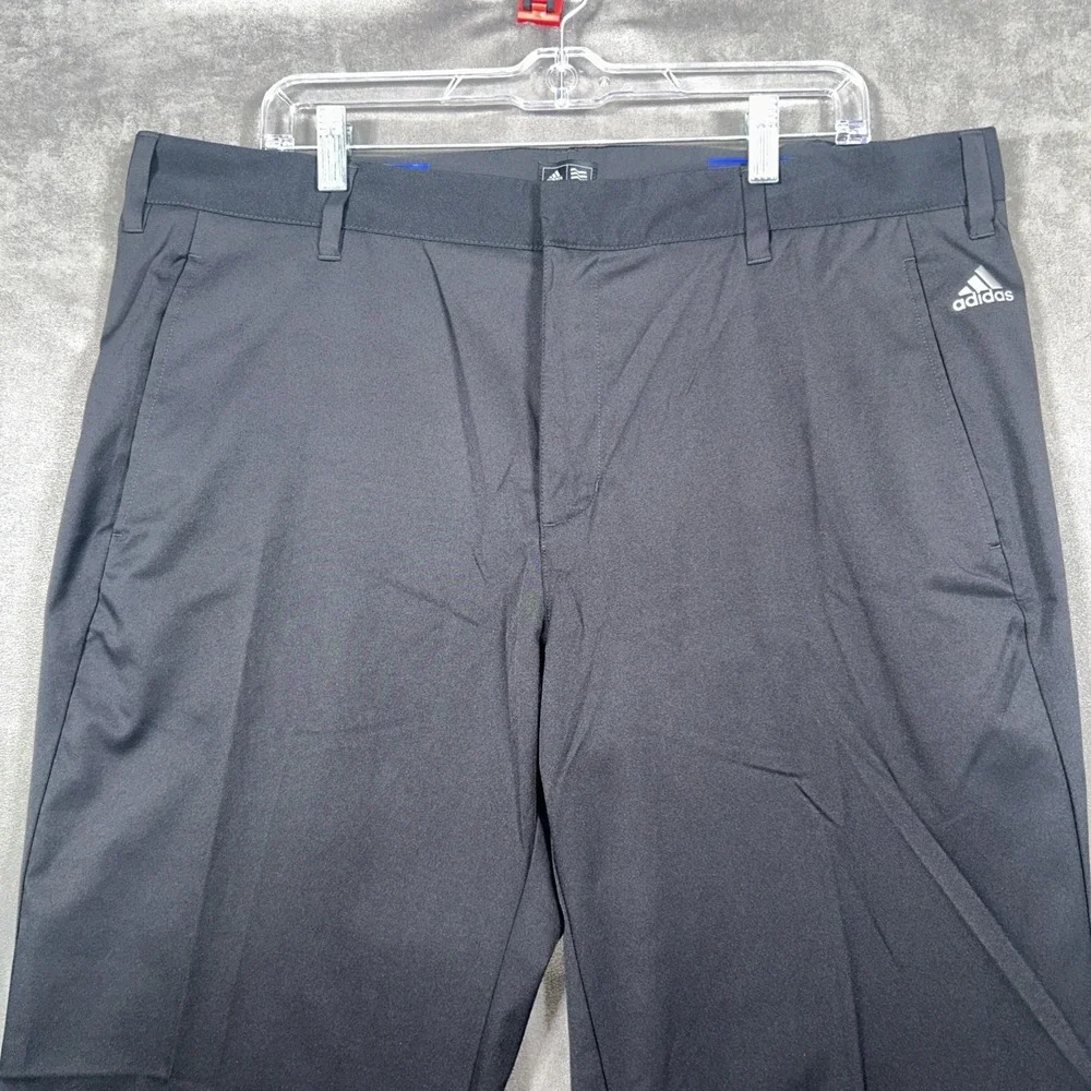 Adidas Golf Pants Black Performance Slash Pockets Mens 38x34(30) Chino AE7006